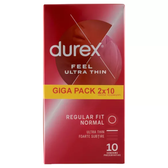 Durex Feel Ultra Thin - ultra élethű óvszer (2x10 db)