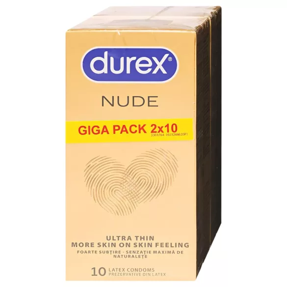 Durex Nude - ultra vékony óvszer (2x10 db)