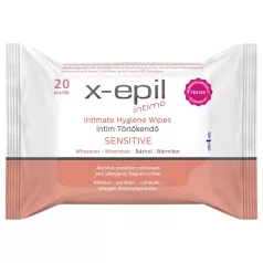   X-Epil Intimo Sensitive - intim törlőkendő érzékeny bőrre (20 db)