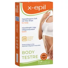 X-Epil - hipoallergén gélgyantacsíkok testre (12 db)