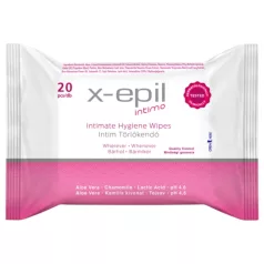 X-Epil Intimo - intim törlő kendő Aloe Verával (20 db)
