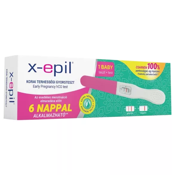 X-Epil korai terhességi gyorsteszt 99% pontossággal (1 db)