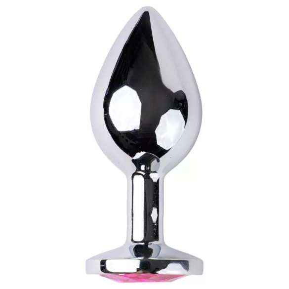 Desirel Pink Jewel S - anál plug (ezüst-pink)