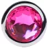 Desirel Pink Jewel M - anál plug (ezüst-pink)