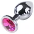 Desirel Pink Jewel M - anál plug (ezüst-pink)