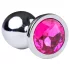 Desirel Pink Jewel L - anál plug (ezüst-pink)