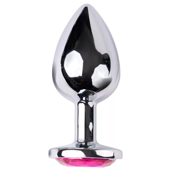 Desirel Pink Jewel L - anál plug (ezüst-pink)