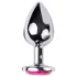 Desirel Pink Jewel L - anál plug (ezüst-pink)