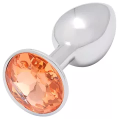 Sunfo - fém anál plug arany kővel (ezüst)