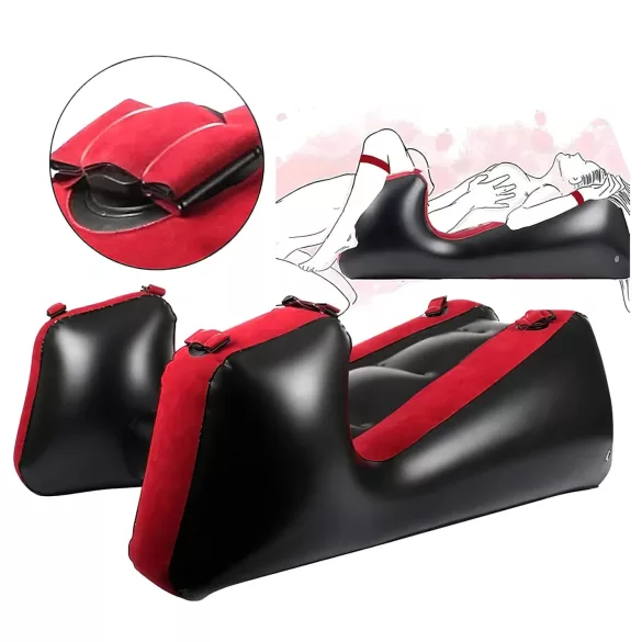Desirel Magic Pillow - felfújható szexpóz szófa (fekete)