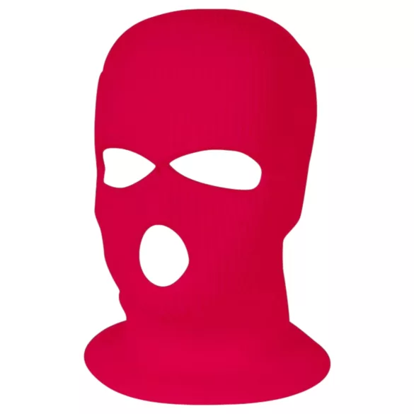 Balaclava - kötött szopóálarc 3 nyílással (sötét pink)