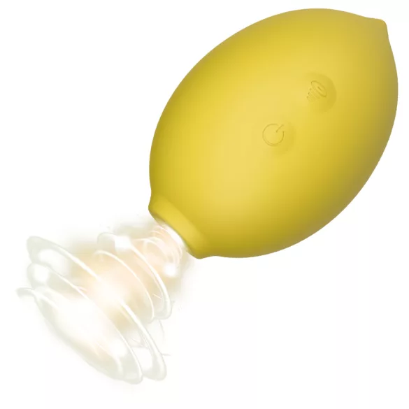 Lemon Squeeze - citrom formájú csiklószívó vibrátor (sárga)