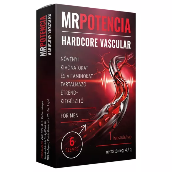 MrPotencia Hardcore Vascular - étrend-kiegészítő kapszula (6 db)