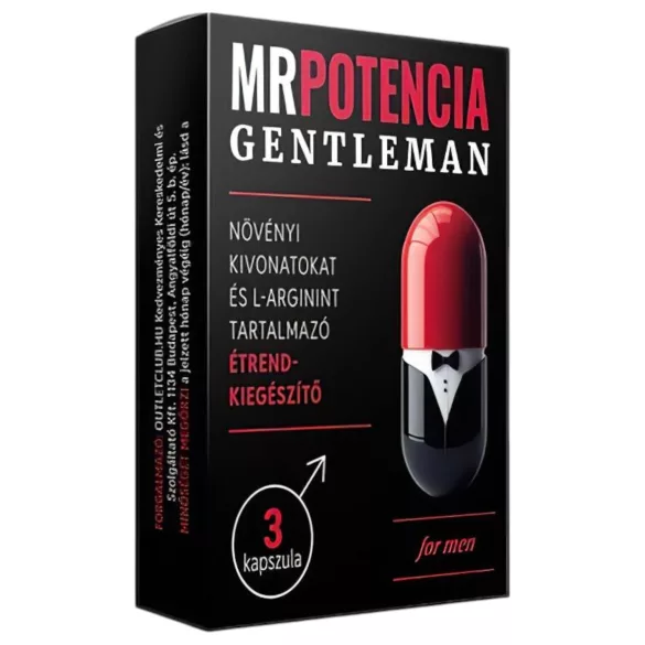 MrPotencia Gentleman - étrend-kiegészítő kapszula férfiaknak (3 db)