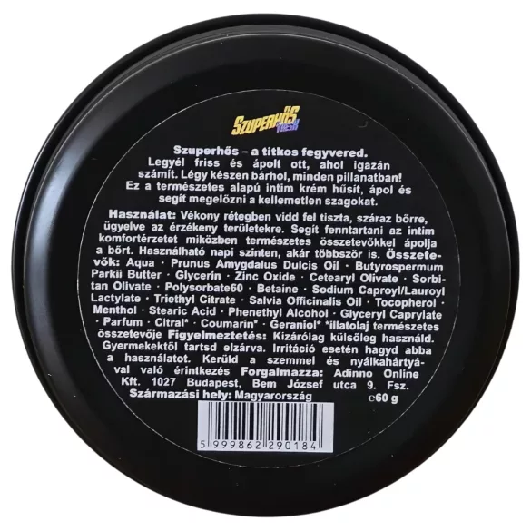 Szuperhős Fresh - intim krémdezodor férfiaknak (60 g)