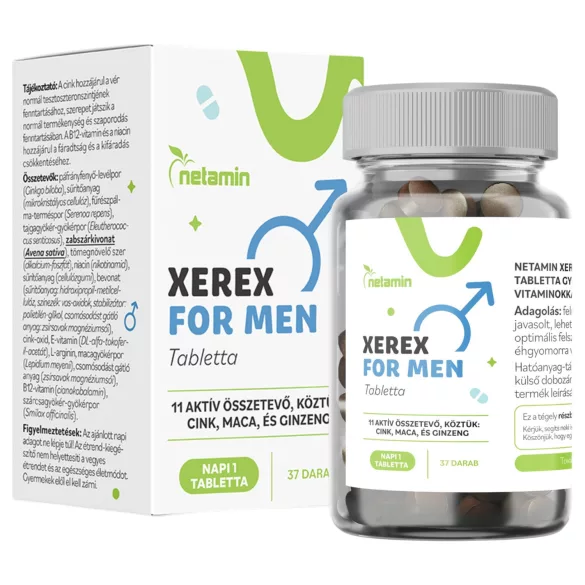 Xerex for Men - maca + cink étrend-kiegészítő férfiaknak (37 db)