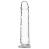 Addiction Crystal - tapadókorongos dildó (átlátszó) - 18cm