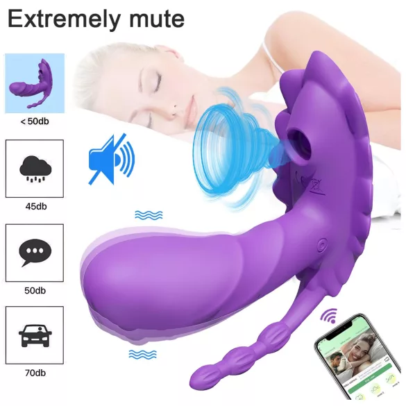 AlvUp – App-vezérelt felhelyezhető vibrátor (lila)