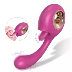 Sex HD - nyelves csiklóizgató és G-pont vibrátor (piros)