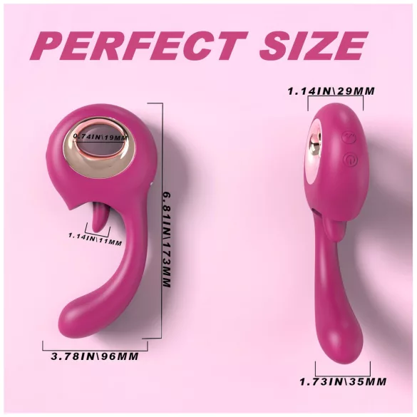 Sex HD - nyelves csiklóizgató és G-pont vibrátor (piros)