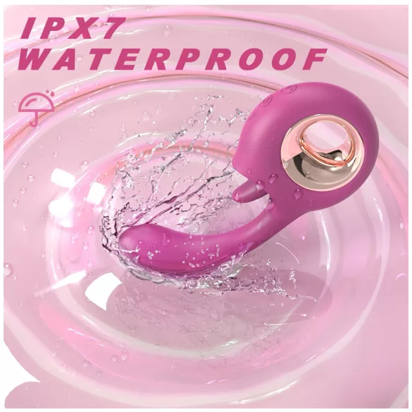 Sex HD - nyelves csiklóizgató és G-pont vibrátor (piros)