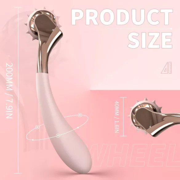 Sex HD - akkus, cseppálló vibrátor ingerkerékkel (pink)