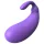 Sex HD - padlizsán formájú vibrációs tojás (lila)