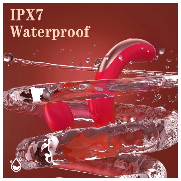 SEX HD Genie - G-pont és csiklóvibrátor (piros)