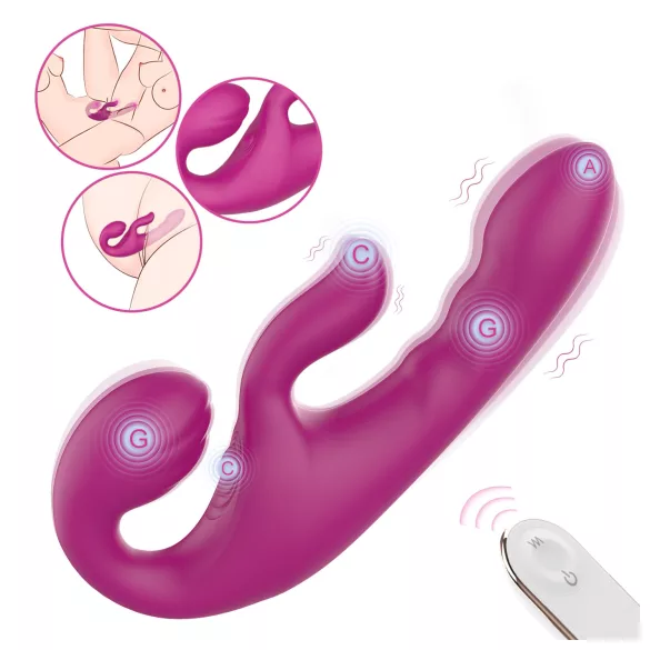 SEX HD Co-op Bliss - felcsatolható csiklókaros vibrátor (lila)