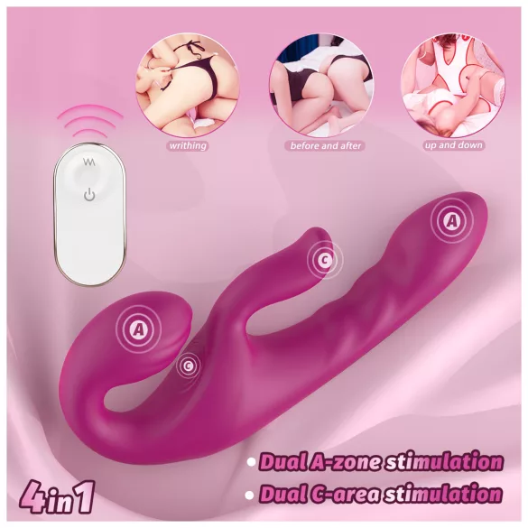 SEX HD Co-op Bliss - felcsatolható csiklókaros vibrátor (lila)
