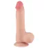 Lovetoy Sliding-Skin - herés kétrétegű dildó - 20cm (natúr)