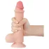 Lovetoy Sliding-Skin - herés kétrétegű dildó - 20cm (natúr)
