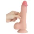 Lovetoy Sliding-Skin - herés kétrétegű dildó - 20cm (natúr)