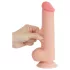 Lovetoy Sliding-Skin - herés kétrétegű dildó - 20,8cm (natúr)
