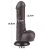 Lovetoy Sliding-Skin - herés kétrétegű dildó - 18,3cm (barna)