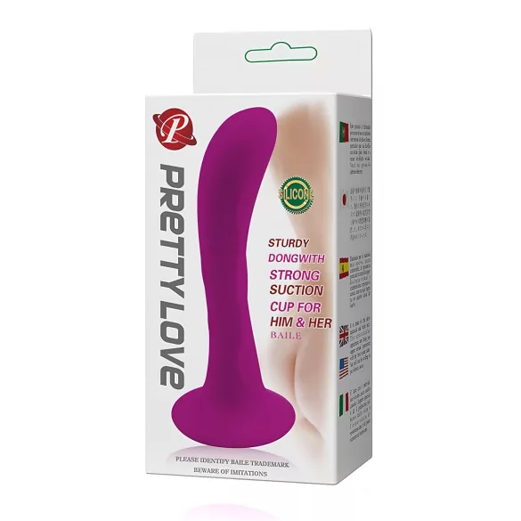Pretty Love Baile - tapadókorong, íves anál plug (pink)