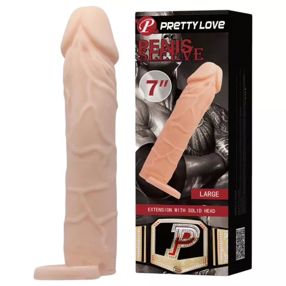 Pretty Love - heregyűrűs péniszköpeny (natúr)