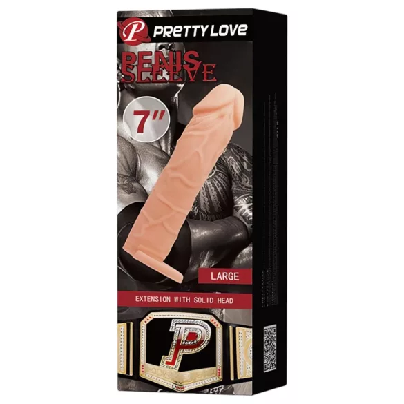 Pretty Love - heregyűrűs péniszköpeny (natúr)