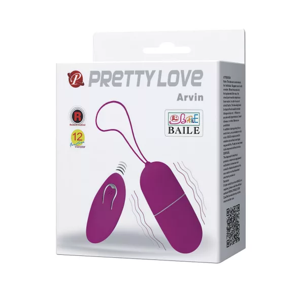 Pretty Love Arvin - hordható rádiós, vibrációs tojás (pink)
