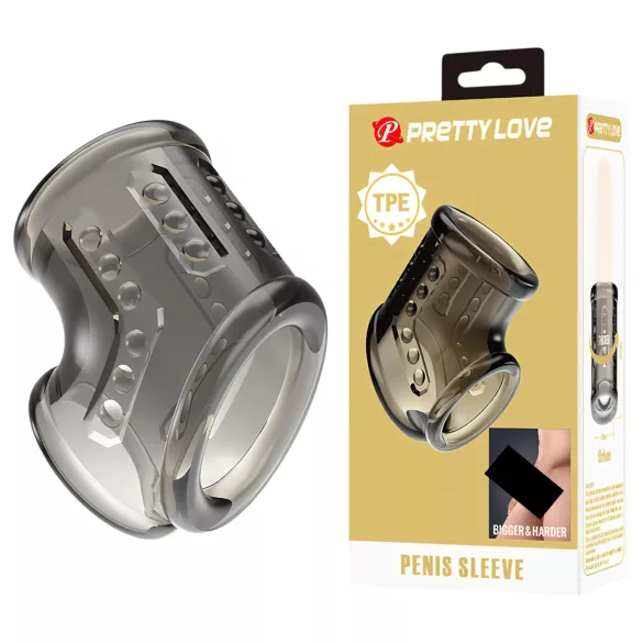 Pretty Love - pénisz- és heregyűrű (fekete)