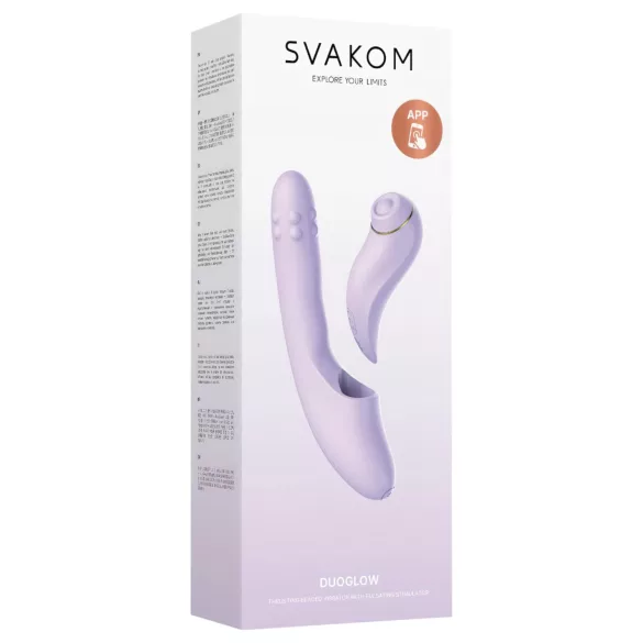 Svakom DuoGlow - okos G-pont és csiklóizgató vibrátor (lila)