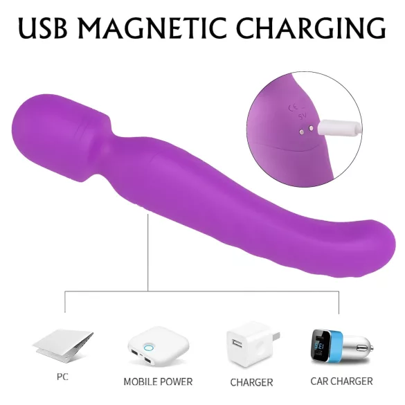 Sex HD Iris - 2 motoros melegítő masszírozó vibrátor (lila)