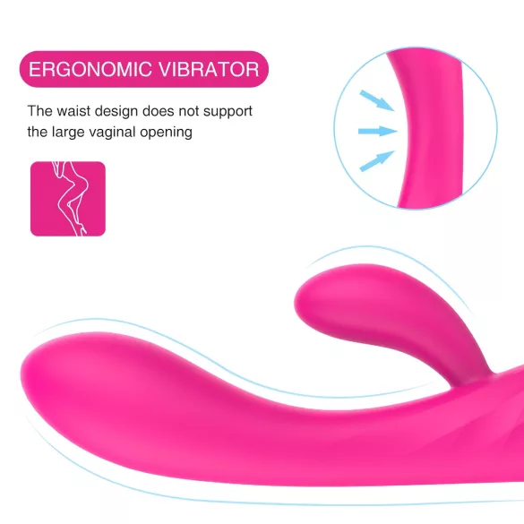 Sex HD Muses - akkus, vízálló melegítő vibrátor (pink)