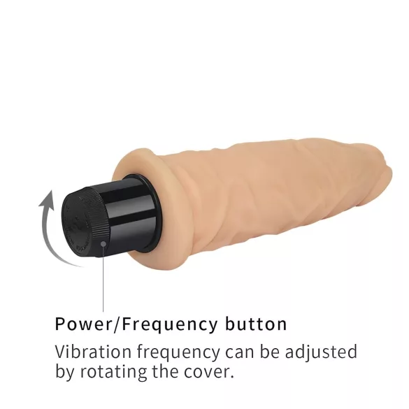 Lovetoy Real Feel - élethű vibrátor - 19 cm (testszínű)