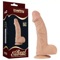   Lovetoy Real Extreme - testszínű tapadókorongos élethű dildó (23 cm)