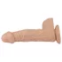 Lovetoy Real Extreme - tapadókorongos dildó - 23 cm (testszínű)