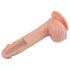 Lovetoy Nature Cock - tapadókorongos élethű dildó - 21 cm (natúr)