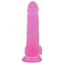 Lovetoy Jelly Studs - tapadókorongos dildó - 20cm (pink)