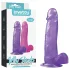 Lovetoy Jelly Studs - tapadókorongos dildó - 20 cm (lila)