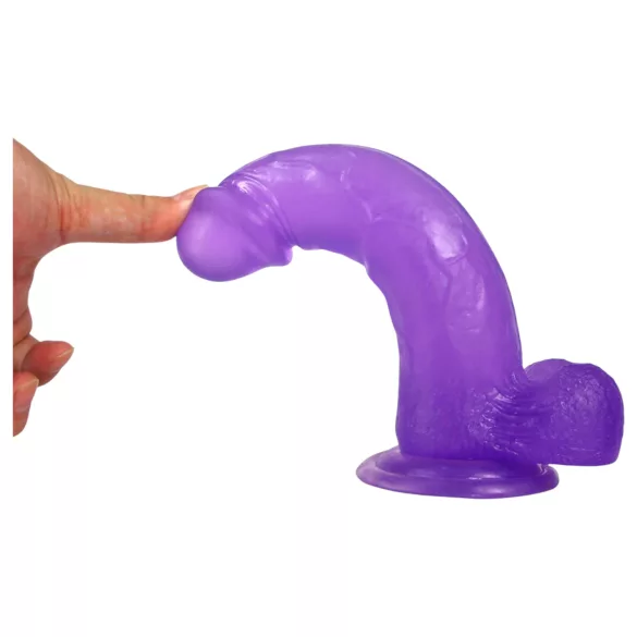 Lovetoy Jelly Studs - tapadókorongos dildó - 20 cm (lila)